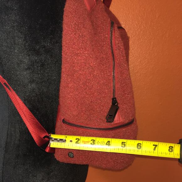 Lululemon City Adventurer Mini Sherpa Backpack Magma Burnt Orange 10L Fleece EUC main image 4